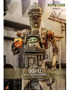 es::Star Wars The Mandalorian Figuras 1/6 IG-12 con accesorios Hot Toys 36 cm