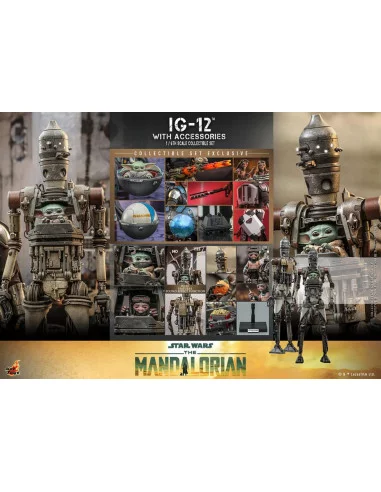 es::Star Wars The Mandalorian Figuras 1/6 IG-12 con accesorios Hot Toys 36 cm