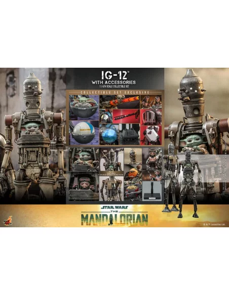 es::Star Wars The Mandalorian Figuras 1/6 IG-12 con accesorios Hot Toys 36 cm