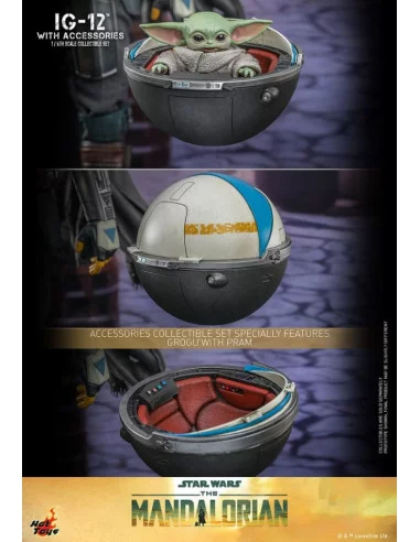 es::Star Wars The Mandalorian Figuras 1/6 IG-12 con accesorios Hot Toys 36 cm