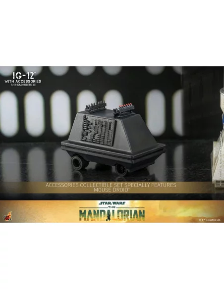 es::Star Wars The Mandalorian Figuras 1/6 IG-12 con accesorios Hot Toys 36 cm