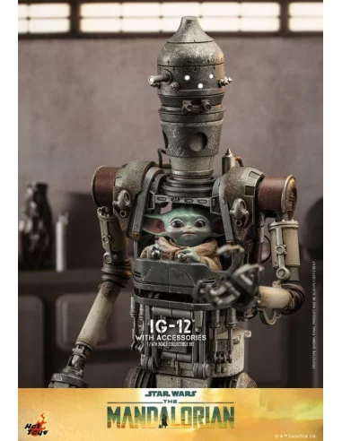 es::Star Wars The Mandalorian Figuras 1/6 IG-12 con accesorios Hot Toys 36 cm