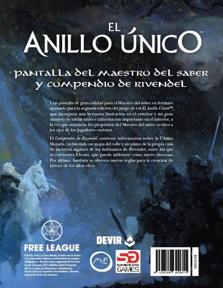 es::El Anillo Único - Pantalla del Maestro del Saber y Suplemento de Rivendel