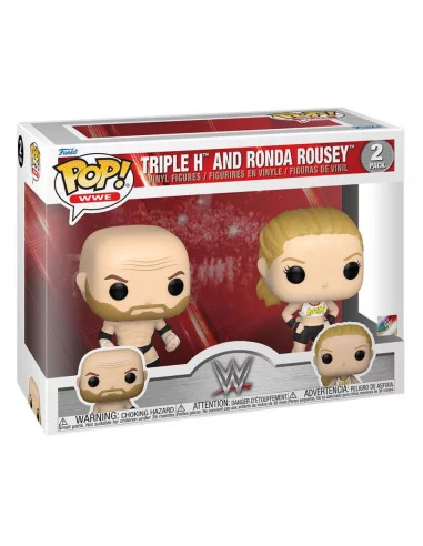 es::EMBALAJE DAÑADO WWE Pack de 2 Funko POP Figuras Rousey/Triple H 9 cm