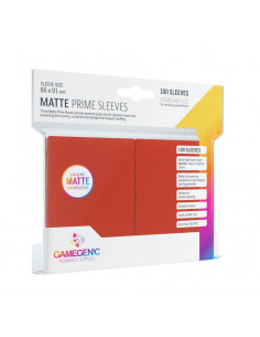 es::Pack Matte Prime Sleeves Red (100 fundas)