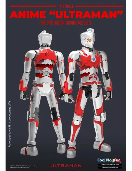 es::Ultraman 1/12 Figura Ace Suit Die-Cast 15 cm