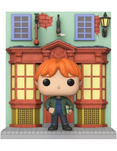es::Harry Potter Funko Pop! Deluxe - Diagon Alley- Quidditch Supplies Store w/Ron 9 cm