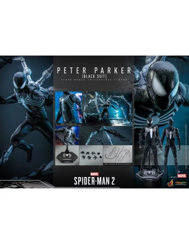 es::Marvel's Spider-Man 2 Figura Video Game Masterpiece 1/6 Peter Parker (Black Suit) Hot Toys 30 cm