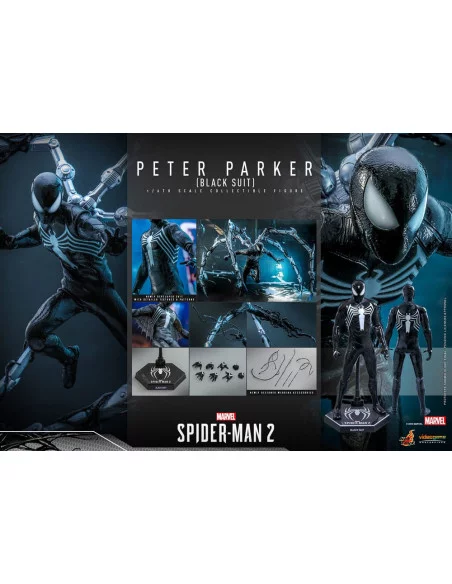 es::Marvel's Spider-Man 2 Figura Video Game Masterpiece 1/6 Peter Parker (Black Suit) Hot Toys 30 cm