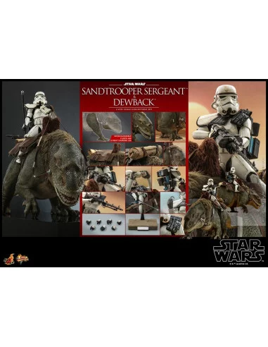 es::Star Wars IV Pack de 2 Figuras 1/6 Sandtrooper Sergeant & Dewback Hot Toys 30 cm