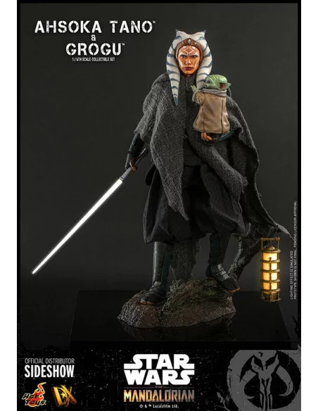 es::Star Wars The Mandalorian Figuras 1/6 Ahsoka Tano y Grogu Hot Toys 29 cm