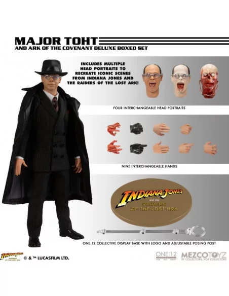 es::Indiana Jones and the Raiders of the Lost Ark Figura 1/12 Major Toht 16 cm