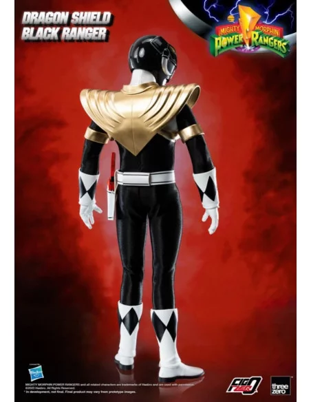 es::Mighty Morphin Power Rangers Figura FigZero 1/6 Dragon Shield Black Ranger 35 cm