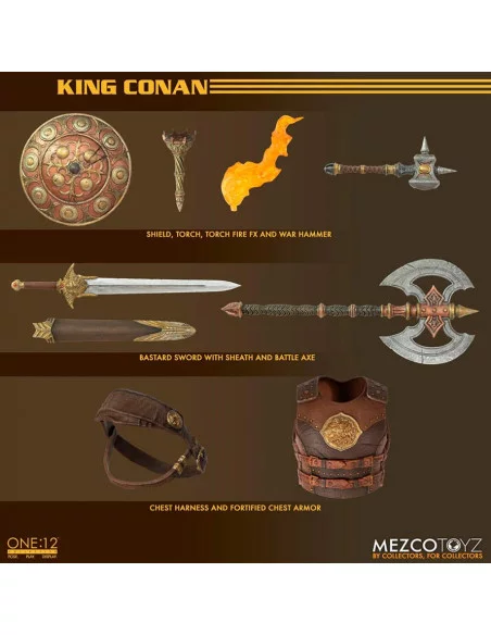 es::Conan el Bárbaro Figura 1/12 King Conan One:12 Collective Mezco