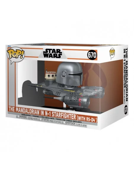 es::Star Wars The Mandalorian Funko POP!Rides Mandalorian in N1 Starfighter 15 cm