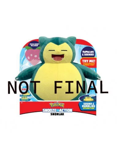 es::Pokémon Peluche con sonido Snooze Action Snorlax 25 cm (Edición Inglés)