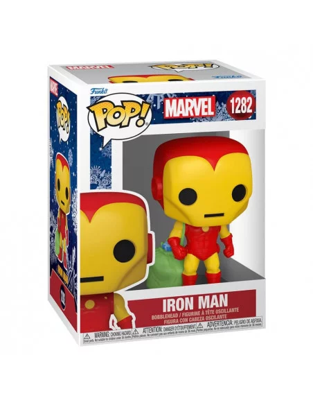 es::Marvel Holiday Figura Funko POP! Iron Man w/Bag 9 cm