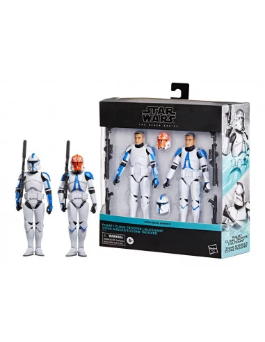 es::Pack de 2 Figuras Phase I Clone Trooper Lieutenant & 332nd Ahsoka's Clone Trooper Black Series 
