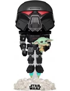 es::Star Wars Mandalorian Funko POP! Dark Trooper w/Child 9 cm