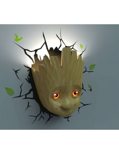 Marvel Comics Lámpara 3D LED Baby Groot Face 3D 2