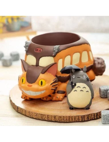 Mi vecino Totoro Diorama / Bote de almacenamiento Catbus & Totoro