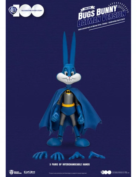 Warner Brothers Figura Dynamic 8ction Heroes 1/9 100th Anniversary of Warner Bros. Studios Bugs Bunny Batman Ver. 17 cm