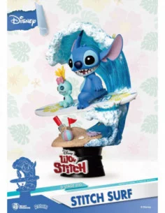 Disney Summer Series Diorama PVC D-Stage Stitch Surf 15 cm 2