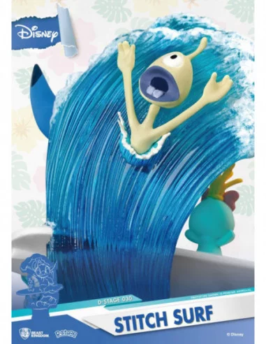 Disney Summer Series Diorama PVC D-Stage Stitch Surf 15 cm
