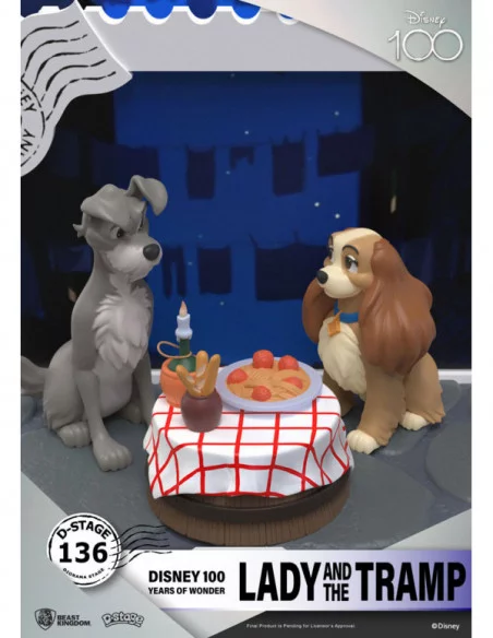 Disney 100th Anniversary PVC Diorama D-Stage Lady And The Tramp 12 cm Disney 100th Anniversary PVC Diorama D-Stage Lady And The Tramp 12 cm