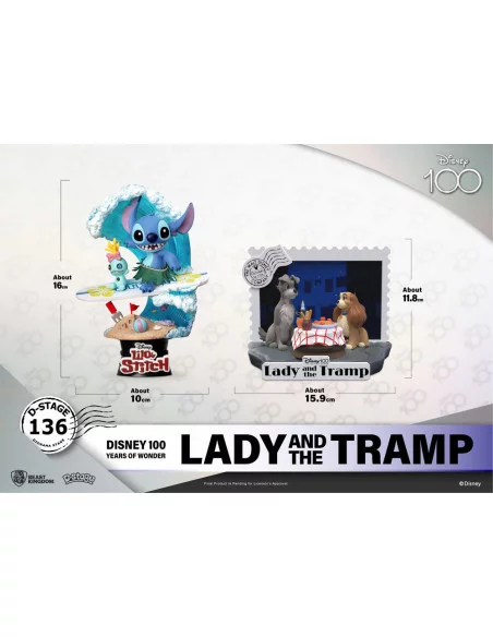 Disney 100th Anniversary PVC Diorama D-Stage Lady And The Tramp 12 cm Disney 100th Anniversary PVC Diorama D-Stage Lady And The Tramp 12 cm