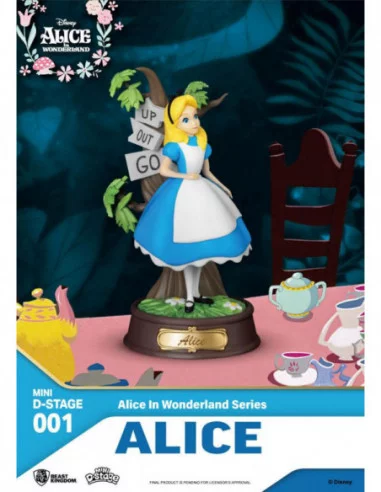 Alicia en el País de las Maravillas Estatua PVC Mini Diorama Stage Alice 10 cm