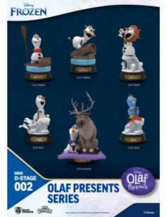 Frozen: El reino del hielo Pack de 6 Estatuas Mini Diorama Stage Olaf Presents 12 cm