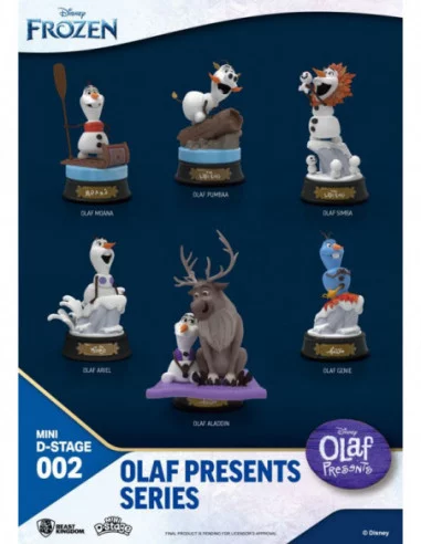Frozen: El reino del hielo Pack de 6 Estatuas Mini Diorama Stage Olaf Presents 12 cm