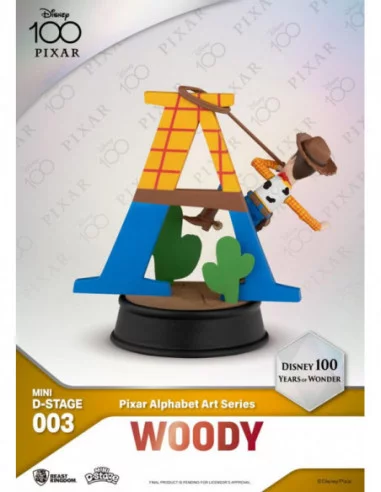 Disney Estatuas Mini Diorama Stage 10 cm 100 Years of Wonder Pixar Alphabet Art Surtido (6)
