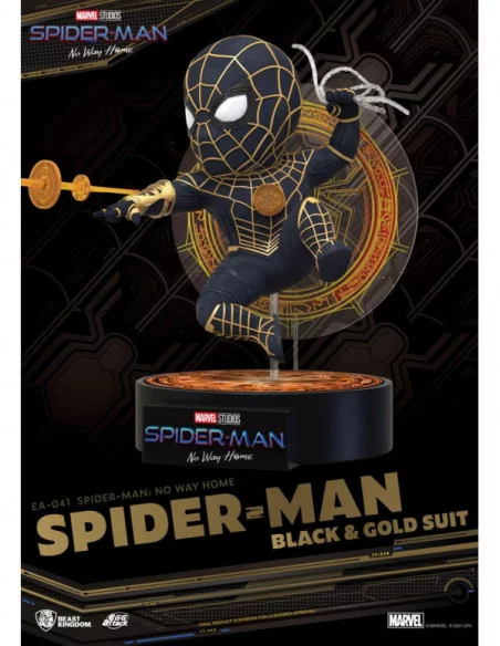 Spider-Man: No Way Home Figura Egg Attack Spider-Man Black & Gold Suit 18 cm