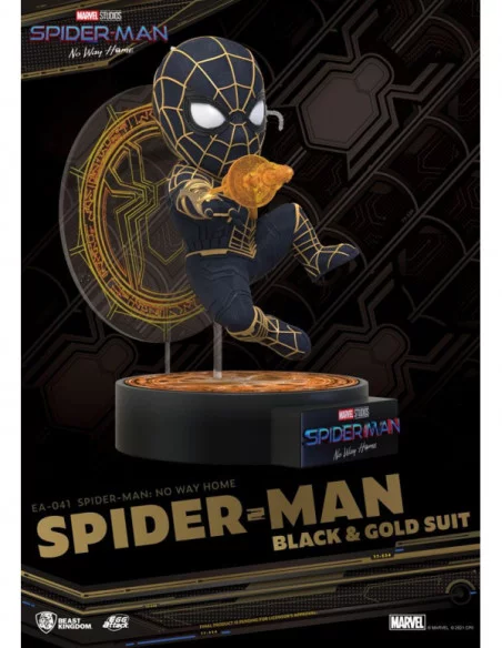 Spider-Man: No Way Home Figura Egg Attack Spider-Man Black & Gold Suit 18 cm