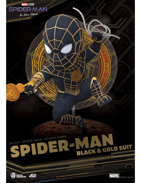 Spider-Man: No Way Home Figura Egg Attack Spider-Man Black & Gold Suit 18 cm