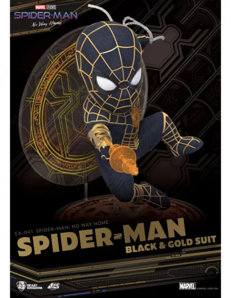 Spider-Man: No Way Home Figura Egg Attack Spider-Man Black & Gold Suit 18 cm