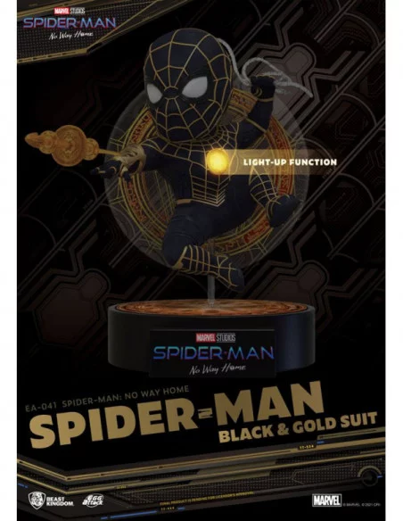 Spider-Man: No Way Home Figura Egg Attack Spider-Man Black & Gold Suit 18 cm