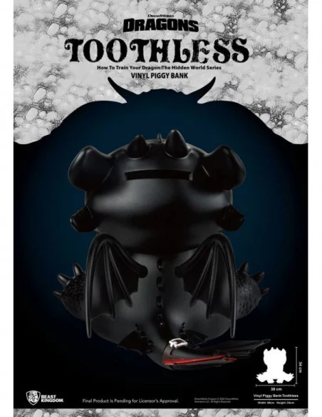 Cómo Entrenar A Tu Dragón Hucha Piggy Vinyl Toothless 34 cm