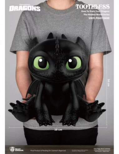 Cómo Entrenar A Tu Dragón Hucha Piggy Vinyl Toothless 34 cm