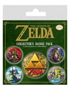Legend of Zelda Pack 5 Chapas Classics
