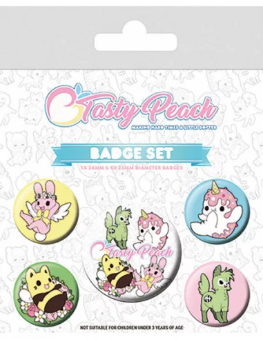 Tasty Peach Pack 5 Chapas