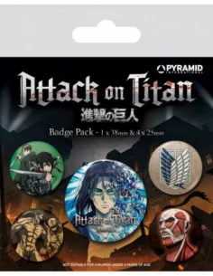 Attack on Titan Pack 5 Chapas Season 4