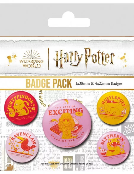Harry Potter Pack 5 Chapas Witty Witchcraft