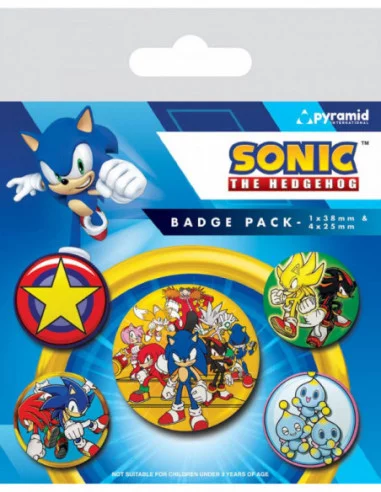 Sonic the Hedgehog Pack 5 Chapas Speed Team