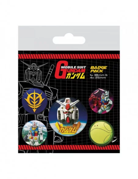 Mobile Suit Gundam Pack 5 Chapas Intergalactic