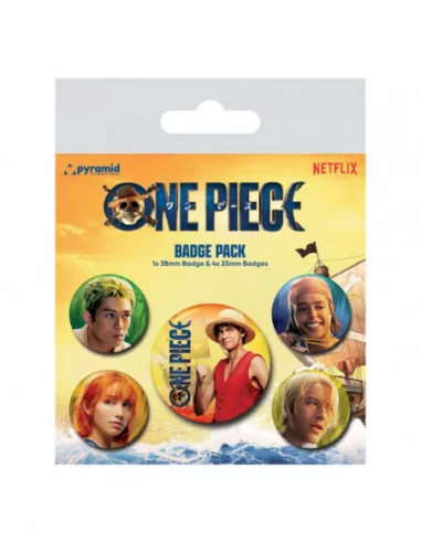 One Piece Pack 5 Chapas The Straw Hats
