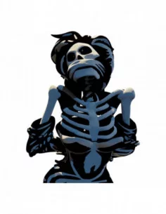 Die Ärzte Estatua Resina 1/10 Gwendoline Skelett 17 cm 2