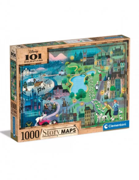 Disney Story Maps Puzzle 101 Dálmatas (1000 piezas)